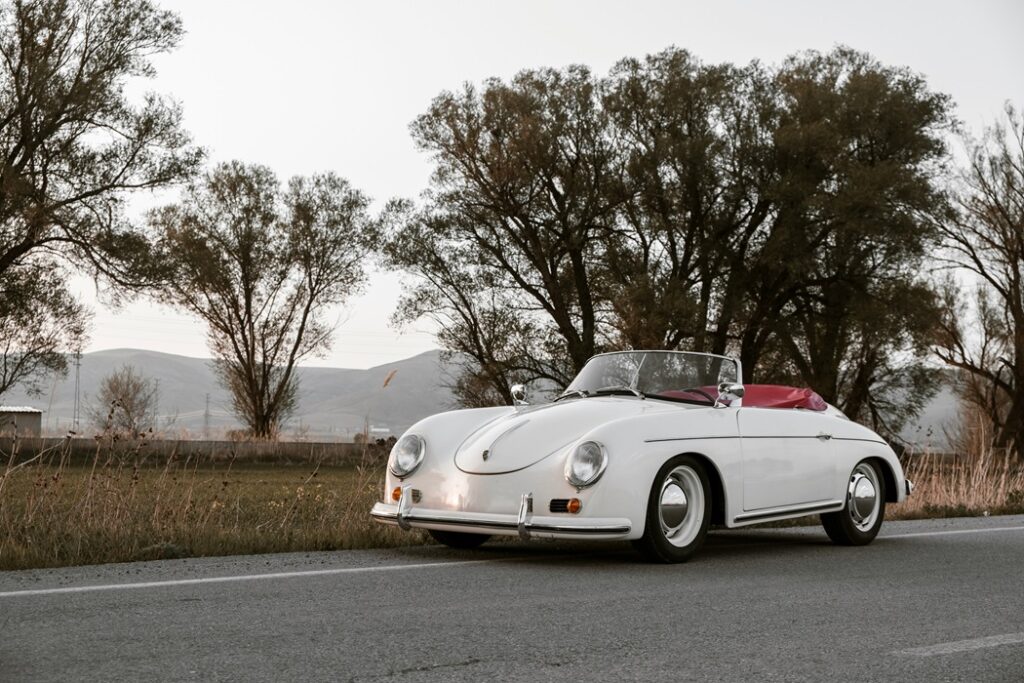 Ferdinand Porsche – the man who opened the roof of automotive history! 3 Porsche 356 Cabriolet side front white